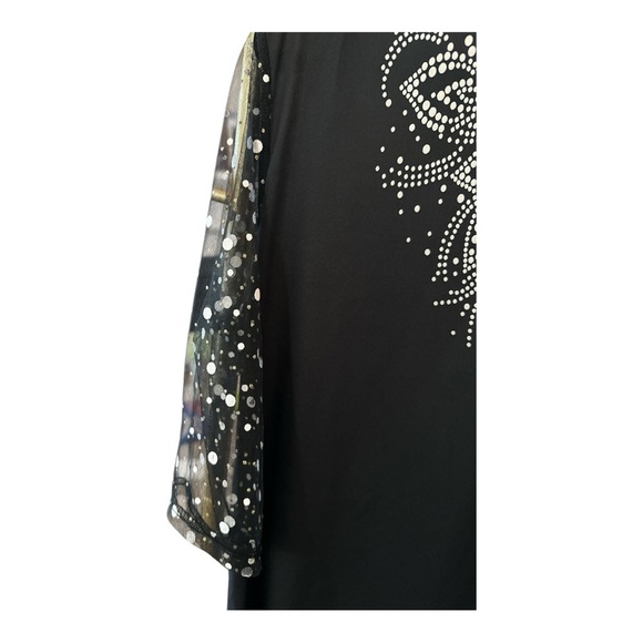 Black Embellished Maxi Dress – Size XL – Tall Girl Friendly – NWOT - Picture 6 of 9